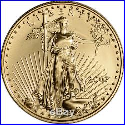 2007-W American Gold Eagle 1/2 oz $25 Uncirculated Coin Burnished in OGP