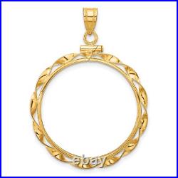 2008 $25 1/2 oz American Buffalo Screw Top Twisted Ribbon Coin Bezel in 14k Gold 2008 $25 1/2 oz American Buffalo Screw Top Twisted Ribbon Coin Bezel in 14k Gold