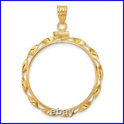 2008 $25 1/2 oz American Buffalo Screw Top Twisted Ribbon Coin Bezel in 14k Gold 2008 $25 1/2 oz American Buffalo Screw Top Twisted Ribbon Coin Bezel in 14k Gold