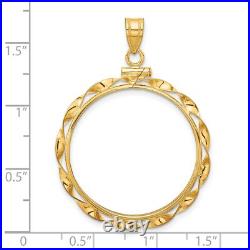 2008 $25 1/2 oz American Buffalo Screw Top Twisted Ribbon Coin Bezel in 14k Gold 2008 $25 1/2 oz American Buffalo Screw Top Twisted Ribbon Coin Bezel in 14k Gold