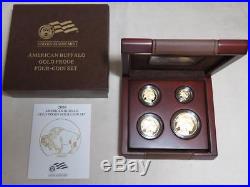 2008-W American Gold Buffalo 4-Coin Set Proof with Box & COA