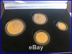 2008 W American Gold Eagle Satin 4 Coin Set 1.85 Oz! Very Rare $50.00 Coin