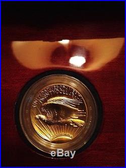 2009 1 oz 24K Gold Ultra High Relief $20 Double Eagle Gold Coin withBox, Book & OGP
