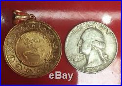 2009 American Eagle Gold 1/10 Ozt Coin Pendant Solid 14k Yellow Gold Mounting