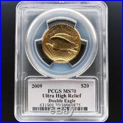2009 American Liberty Double Eagle 1oz $20 Ultra High Relief Gold Coin PCGS MS70