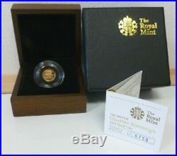 2009 Gold Proof Quarter 1/4 Sovereign Solid 22Ct Royal Mint Boxed As Issued