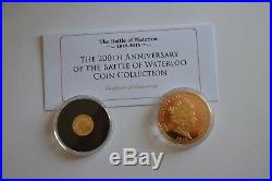 200th Anniversary of the Battle of Waterloo Coin Collection 1 Solid Gold COA