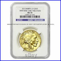 2010 $50 Buffalo NGC MS70 Early Releases US Gold coin American bullion 1oz 24kt