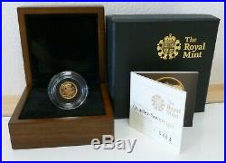 2010 Gold Proof Quarter 1/4 Sovereign Solid 22Ct Royal Mint Boxed As Issued