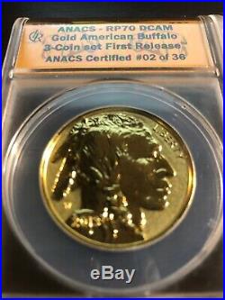 2013 W American Buffalo $50.00 3 Coin Set 1st Strike Coins 3 0z