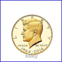 2014 W 3/4 oz John F. Kennedy 50th Anniversary Half Dollar Gold Proof Coin