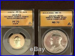 2015 P Harry S. Truman Dollar Coin and Chronicle Coin Set