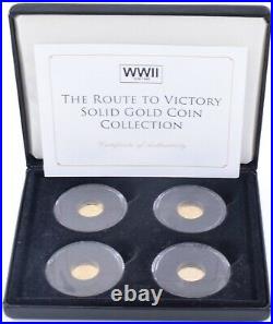 2015 The Route to Victory 4 x Solid Gold Proof 9 Carat Gold Proof Coin Set