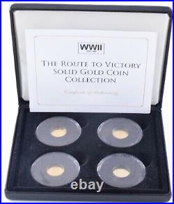 2015 The Route to Victory 4 x Solid Gold Proof 9 Carat Gold Proof Coin Set