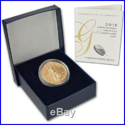 2015-W American Gold Eagle (1 oz) $50 Uncirculated Coin Burnished