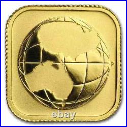 2016 Australia 1/10 oz Gold Square Map BU