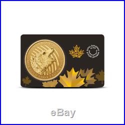 2016 Canada 1 Oz Gold Call of the Wild $200 Grizzly Coin. 99999 BU In Assay Card
