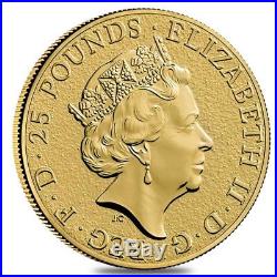 2016 Great Britain 1/4 oz Gold Queen's Beast (Lion) Coin. 9999 Fine BU