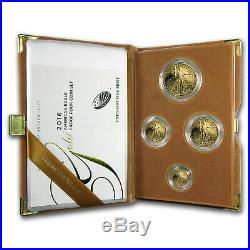 2016-W 4-Coin Proof Gold American Eagle Set (withBox & COA) SKU #95470