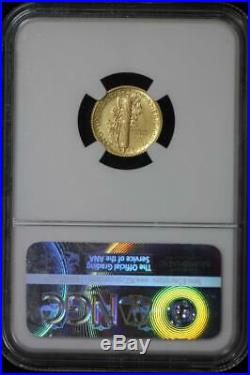 2016 W Gold Mercury Dime NGC SP70 ER 100th Anniversary US Min 10c Coin