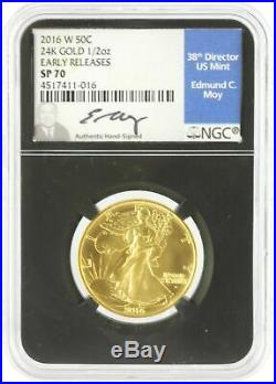 2016 W PCGS SP 50 Walking Liberty Fifty Cent 50C $. 50 West Point 1/2oz Coin