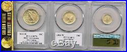 2016 w 3 coin centennial gold set pcgs sp70 first strike unique label trifecta