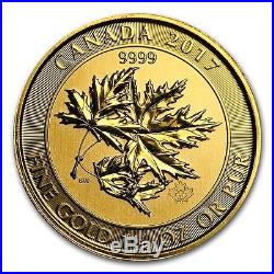 2017 1.5 oz Canadian Gold Maple Leaf $150 Coin. 9999 Fine The MegaLeaf RCM