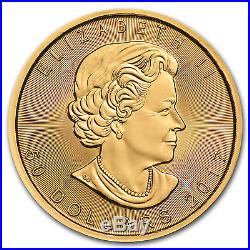 2017 1 oz Gold Canadian Maple Leaf Coin. 9999 Fine BU