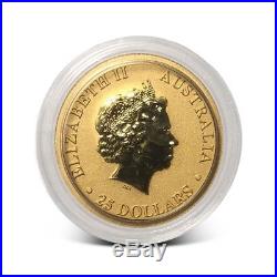 2017 Australia 1/4 oz. 9999 Fine Gold $25 Saltwater Crocodile Coin Gem BU in Cap