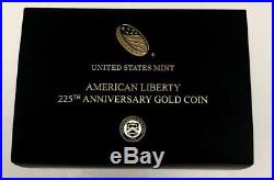 2017-W 1 oz High Relief 225th Anniversary American Liberty Gold Coin (Box + CoA)
