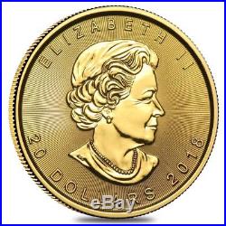 2018 1/2 oz Canadian Gold Maple Leaf $20 Coin. 9999 Fine BU (Sealed)