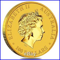 2018 1 oz Australian Gold Kangaroo Perth Mint Coin. 9999 Fine BU In Cap