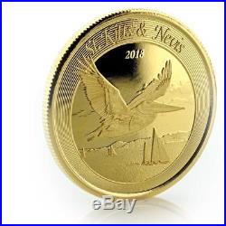 2018 1oz St. Kitts Pelican. 9999 Gold Coin BU in Certi-Lock #A464