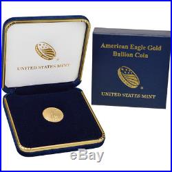2018 American Gold Eagle (1/10 oz) $5 BU coin in U. S. Mint Gift Box