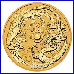 2018 Australia 1 oz Gold Dragon & Phoenix $100 Coin GEM BU SKU50369