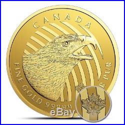 2018 Canada 1 Oz Gold Call of the Wild $200 Golden Eagle Coin. 99999 BU In Assay