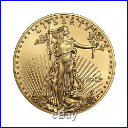 2018 Gold American Eagle Half Ounce BU Gold Coin