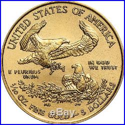 2018 Gold American Eagle Tenth Ounce BU Gold Coin