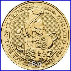 2018 Great Britain 1/4oz Gold Queens Beast Black Bull of Clarence Coin
