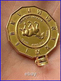 2018 Tuvalu Queen Elisabeth Horse 1/25 Oz 24k Solid Yellow Gold Coin Pendant Mg