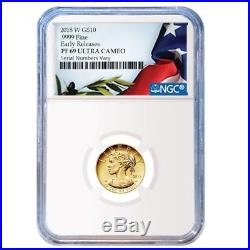 2018 W 1/10 oz $10 American Liberty Proof Gold Coin NGC PF 69 Early Releases