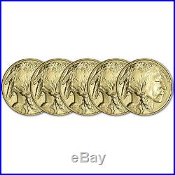 2019 American Gold Buffalo 1 oz $50 BU Five 5 Coins