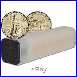 2019 American Gold Eagle 1/10 oz $5 1 Roll Fifty 50 BU Coins in Mint Tube