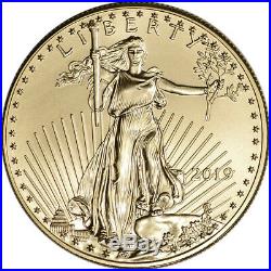 2019 American Gold Eagle 1 oz $50 1 Roll Twenty 20 BU Coins in Mint Tube