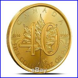 2019 Canada 1 oz $50.9999 Fine Gold Maple Leaf Coin 40th Anniversary