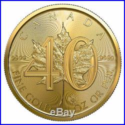 2019 Canada 1 oz Gold Maple Leaf 40th Anniversary $50 GEM BU Coins SKU57096