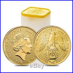 2019 Great Britain 1/4 oz Gold Queen's Beasts (Falcon) Coin. 9999 Fine BU