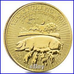 2019 Great Britain 1 oz Gold Year of the Pig Coin. 9999 Fine BU