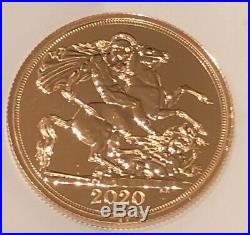 2020 Double (Piedfort Sized) Sovereign Solid Gold Coin Fresh From The Royal Mint