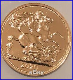 2020 Double (Piedfort Sized) Sovereign Solid Gold Coin Fresh From The Royal Mint
